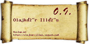 Olajkár Illés névjegykártya
